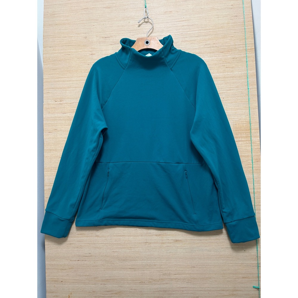 Yogalicious Lux Polarlux Back Country Funnel Neck‎ Sweatshirt Teal Blue Large